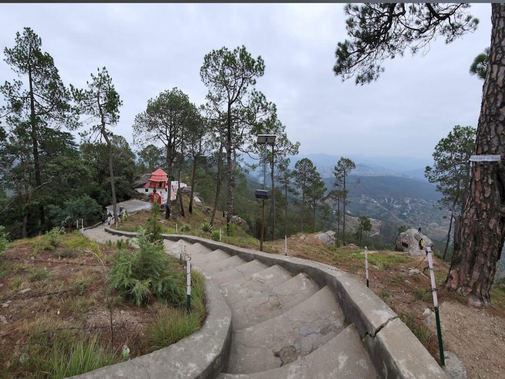 Kasar Devi Mandir, located in the picturesque Kumaon region of Uttarakhand.